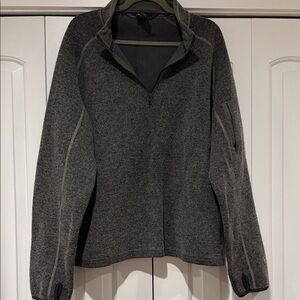 Kuhl wool blend Men's 1/4 Zip Up Sweater - Dark Gray XXL‎